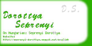 dorottya seprenyi business card